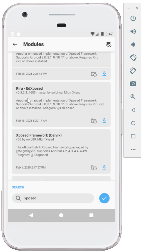 Xposed installation