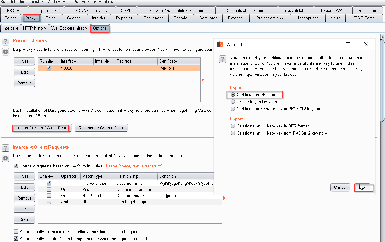 Burpsuite-Configuration