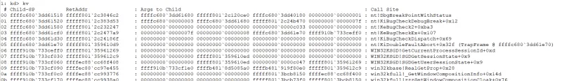 crash has a trap fram, meaning the crash can be further analyzed for stack exhaustion
