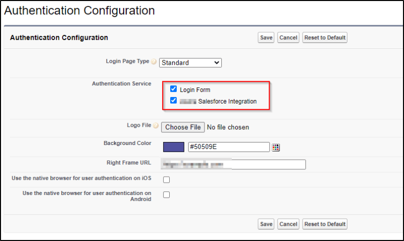 login-configuration