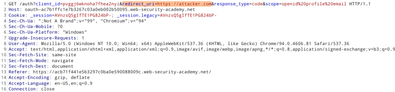 OAuth request