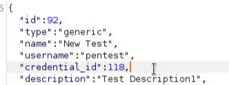 Broken Access Control, Credential ID, API, JSON