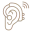 Hearing aid icon clip