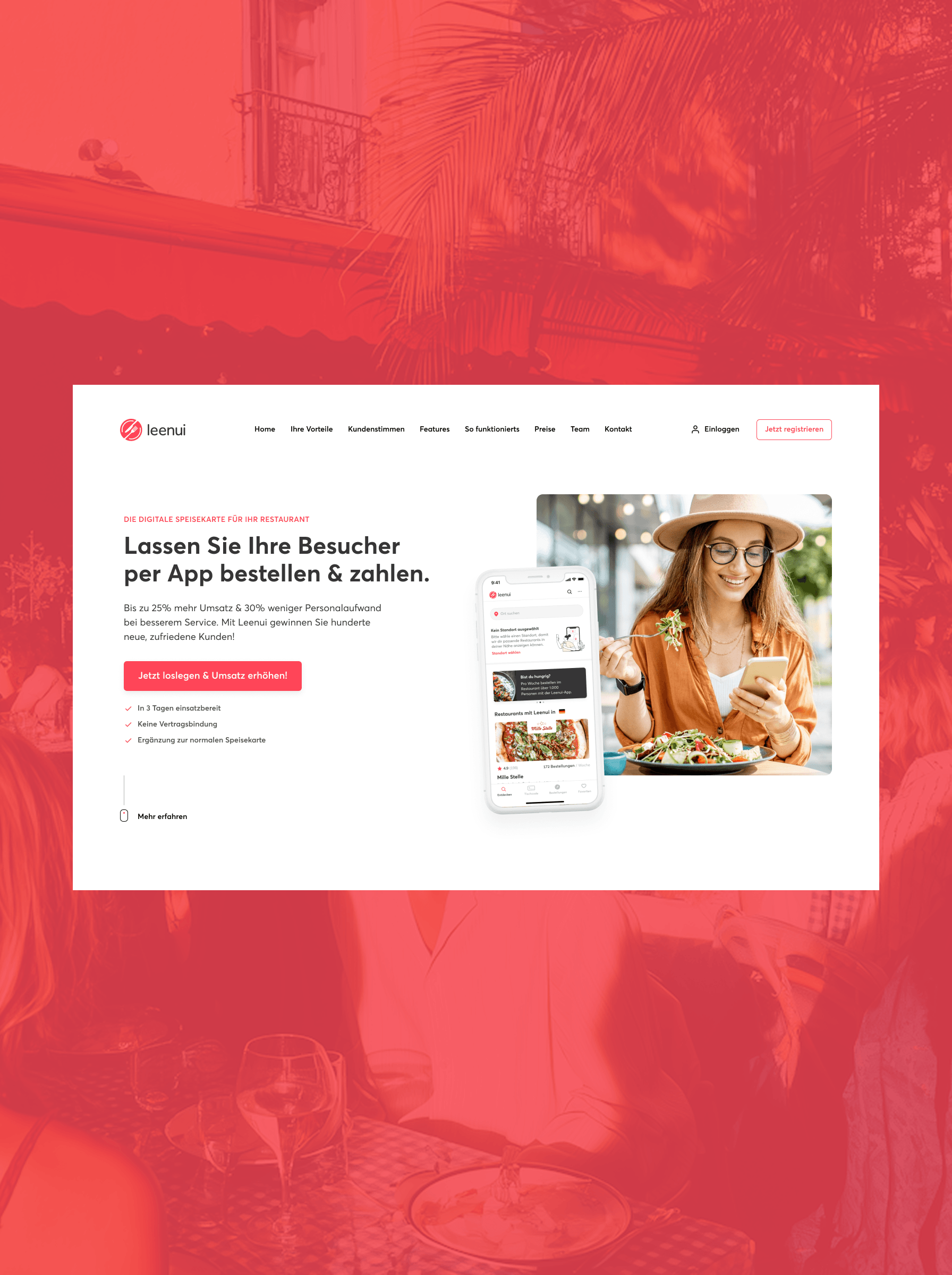 Branding & Website für Leenui, Gastronomie