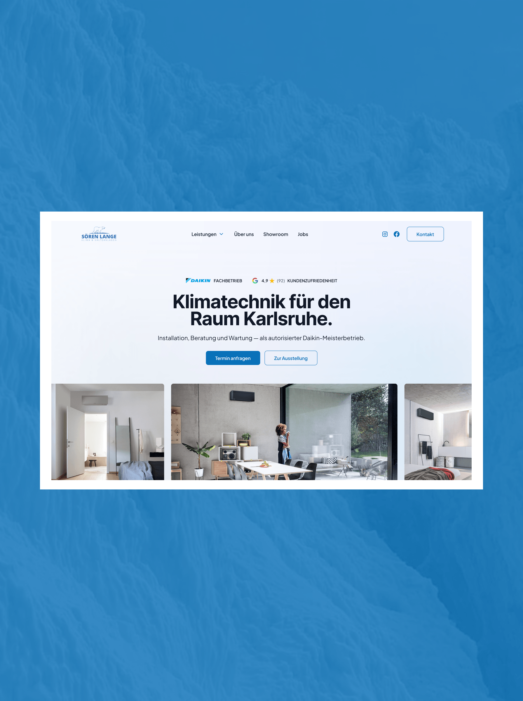 Website für Sören Lange Klimatechnik, Handwerk