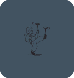 Cartoon man with tie walking and examining ground with magnifying glass.