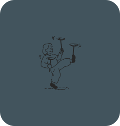 Cartoon man with tie walking and examining ground with magnifying glass.