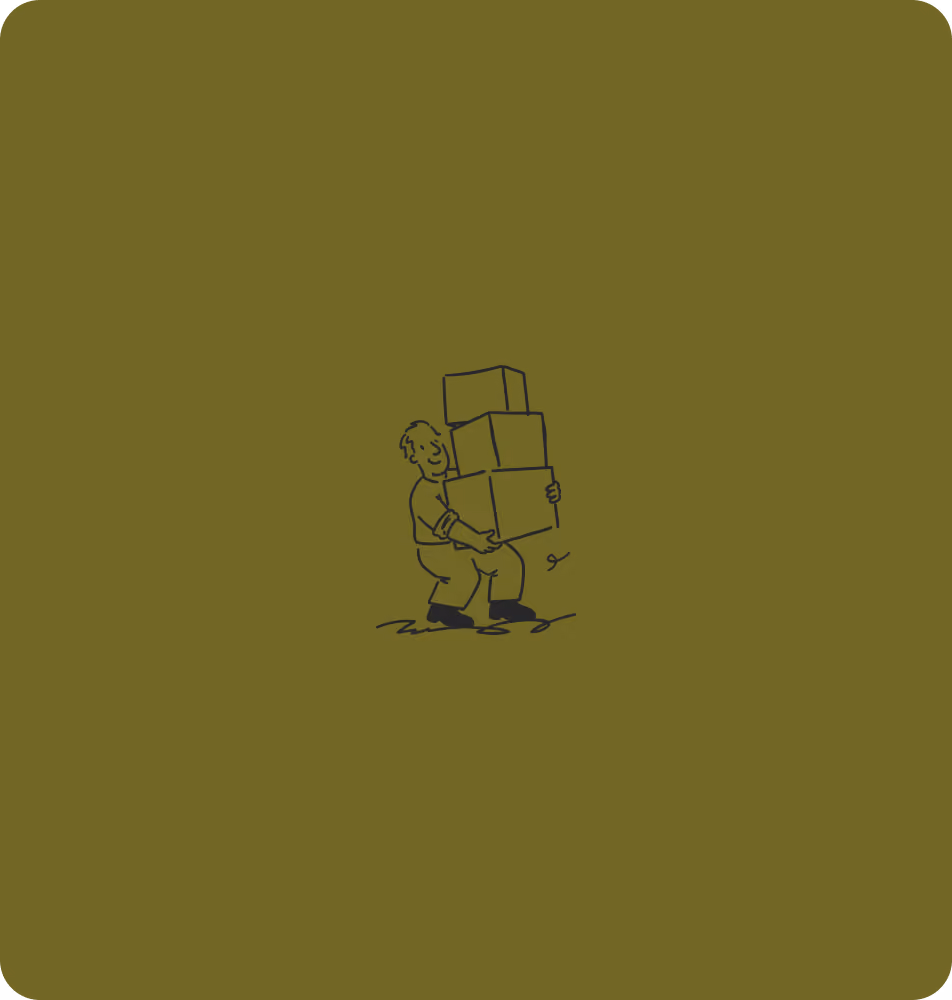 Cartoon man with tie walking and examining ground with magnifying glass.