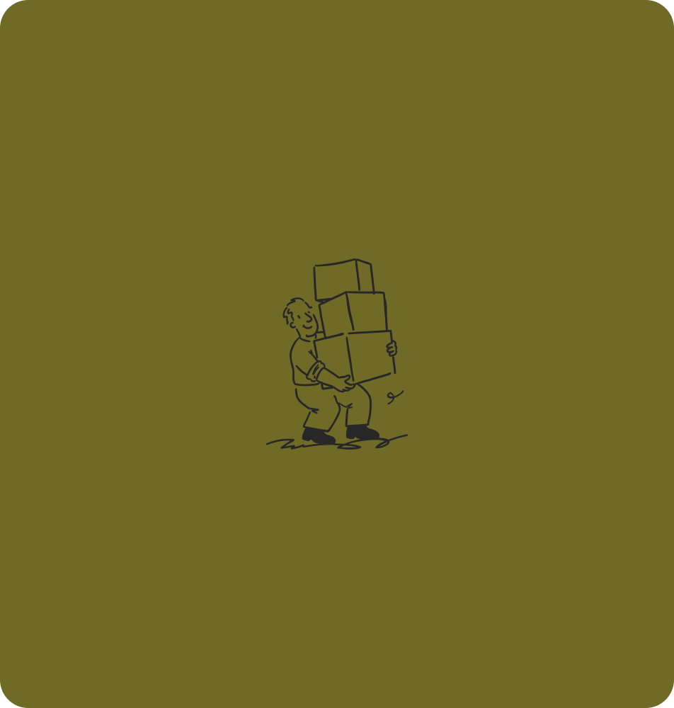Cartoon man with tie walking and examining ground with magnifying glass.