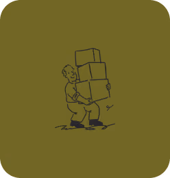 Cartoon man with tie walking and examining ground with magnifying glass.