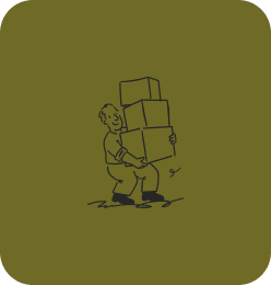 Cartoon man with tie walking and examining ground with magnifying glass.