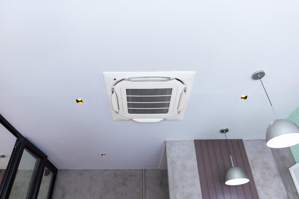 New central air conditioning system installed at a home