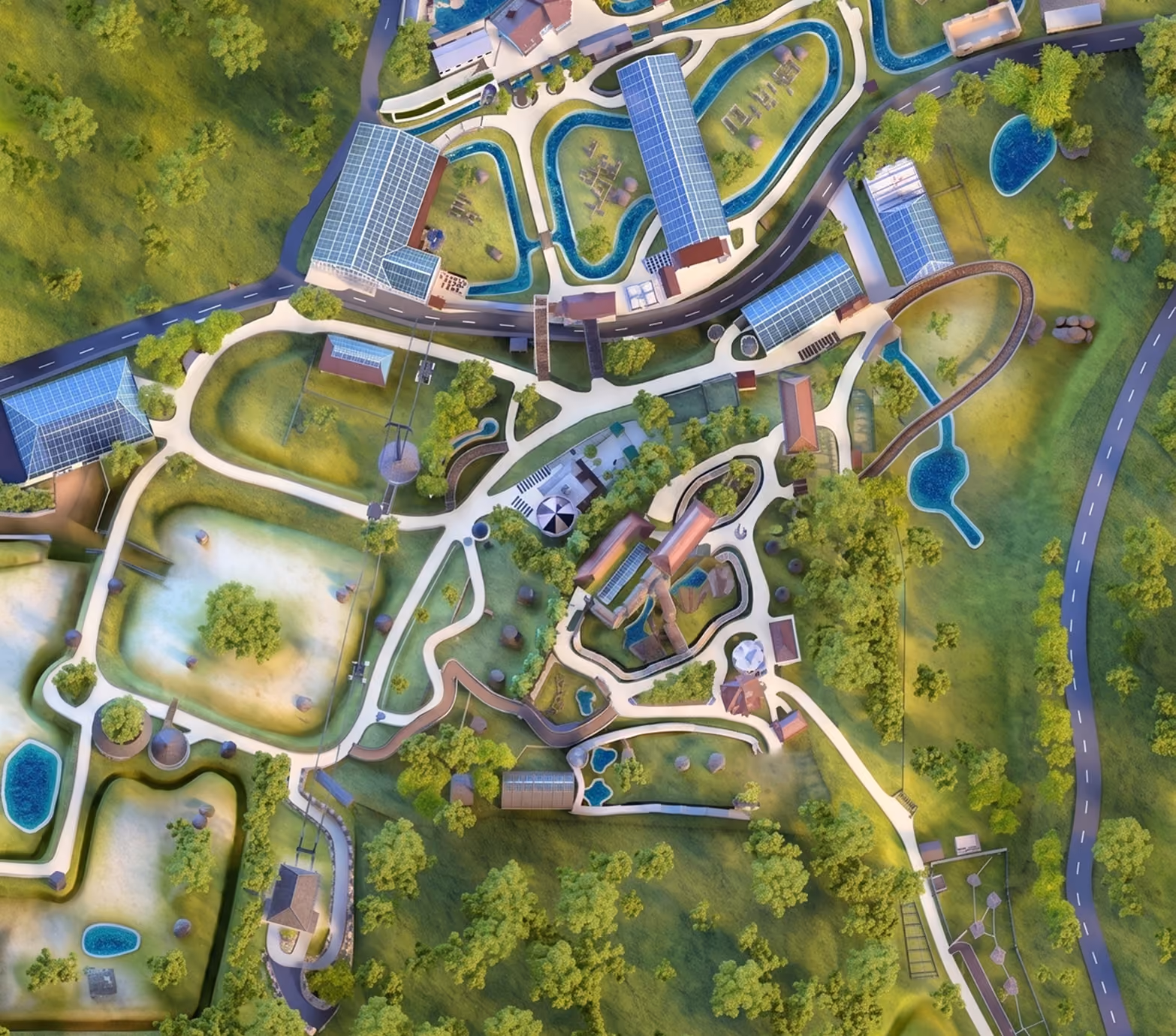 Vue aérienne du plan du ZooParc de Beauval