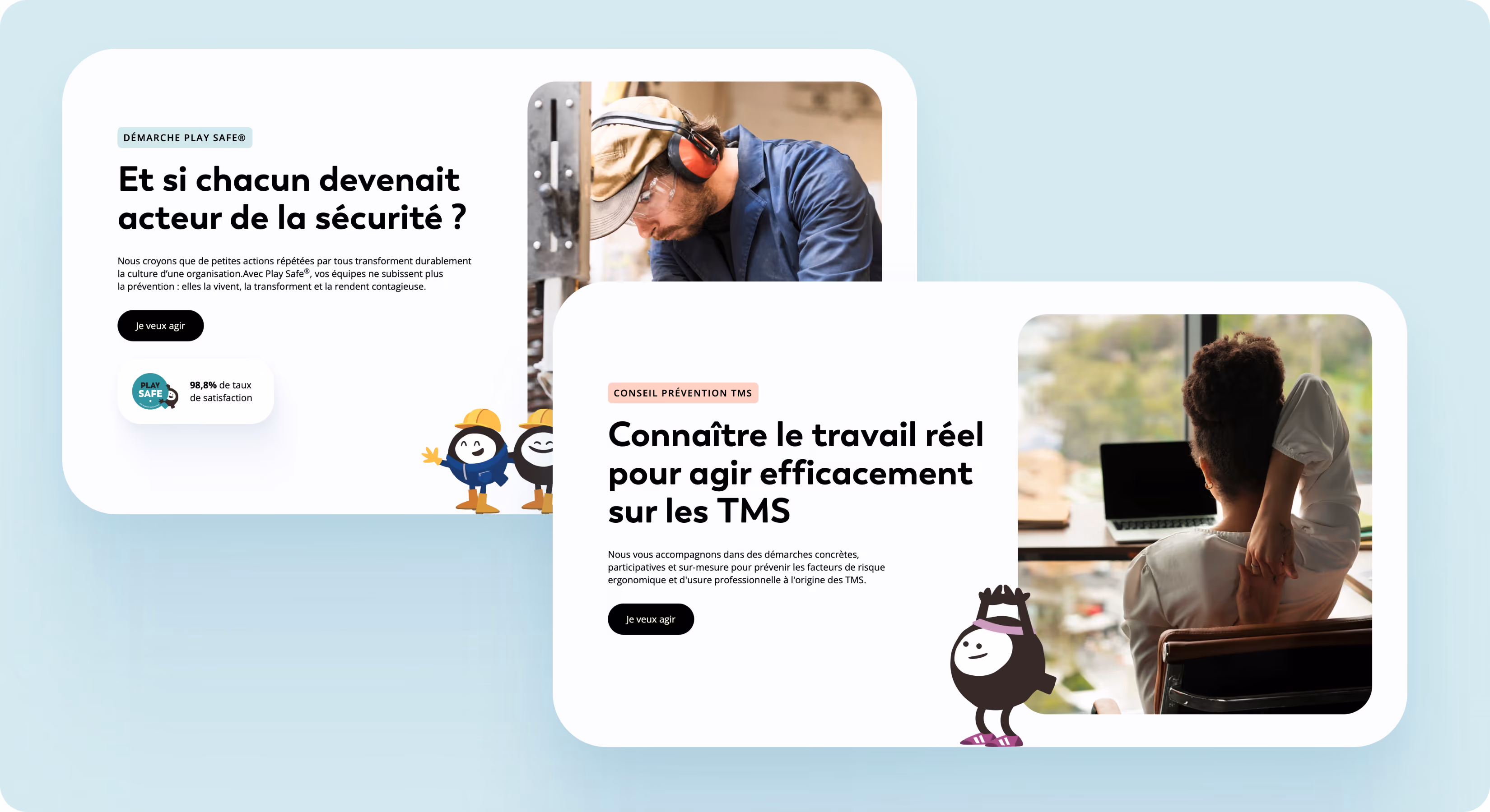 Deux cartes du site iD.QUATiON : « Et si chacun devenait acteur de la sécurité ? »