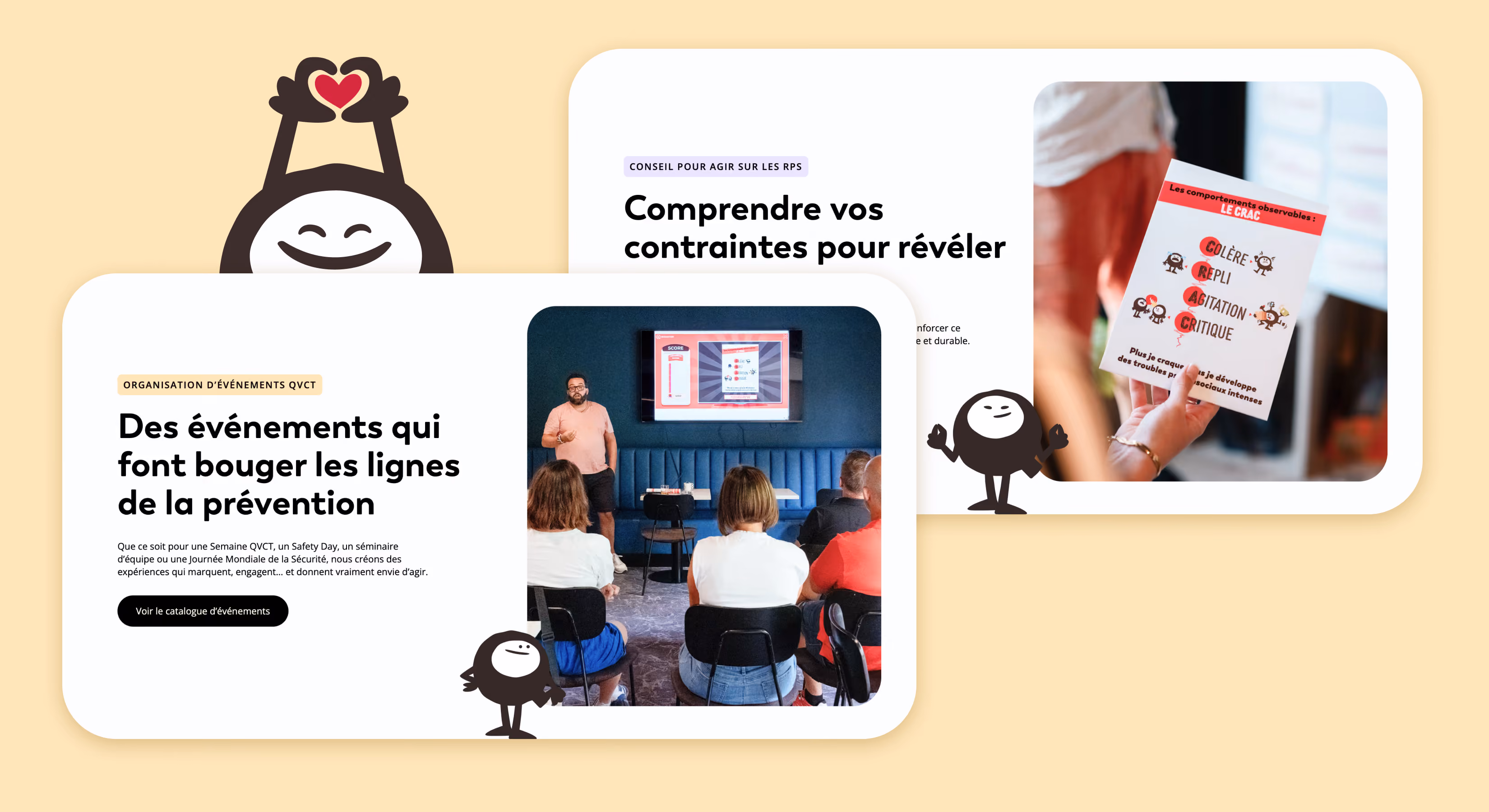 Deux cartes du site iD.QUATiON : « Des événements qui font bouger les lignes de la prévention »