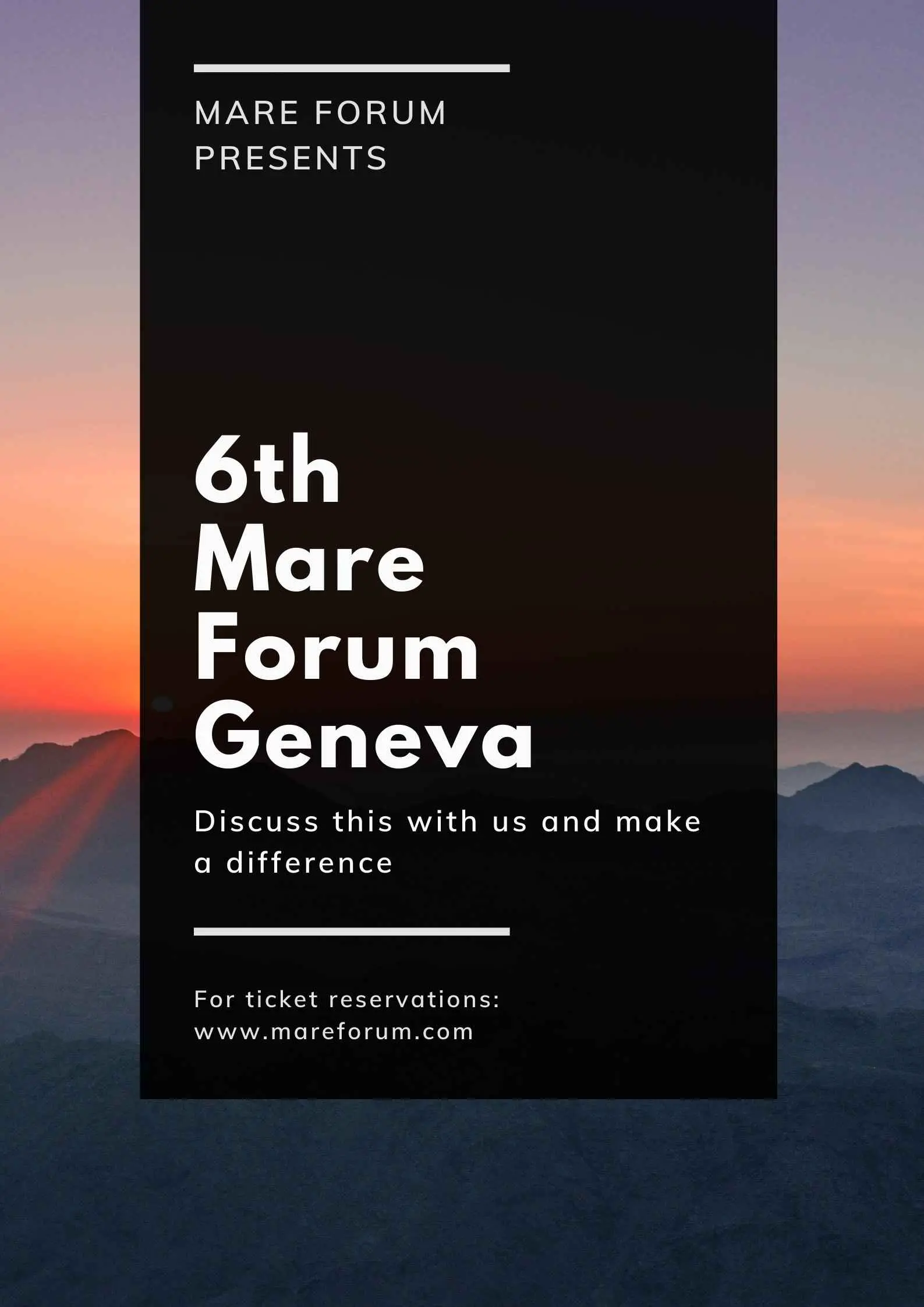 6th Mare Forum Geneva