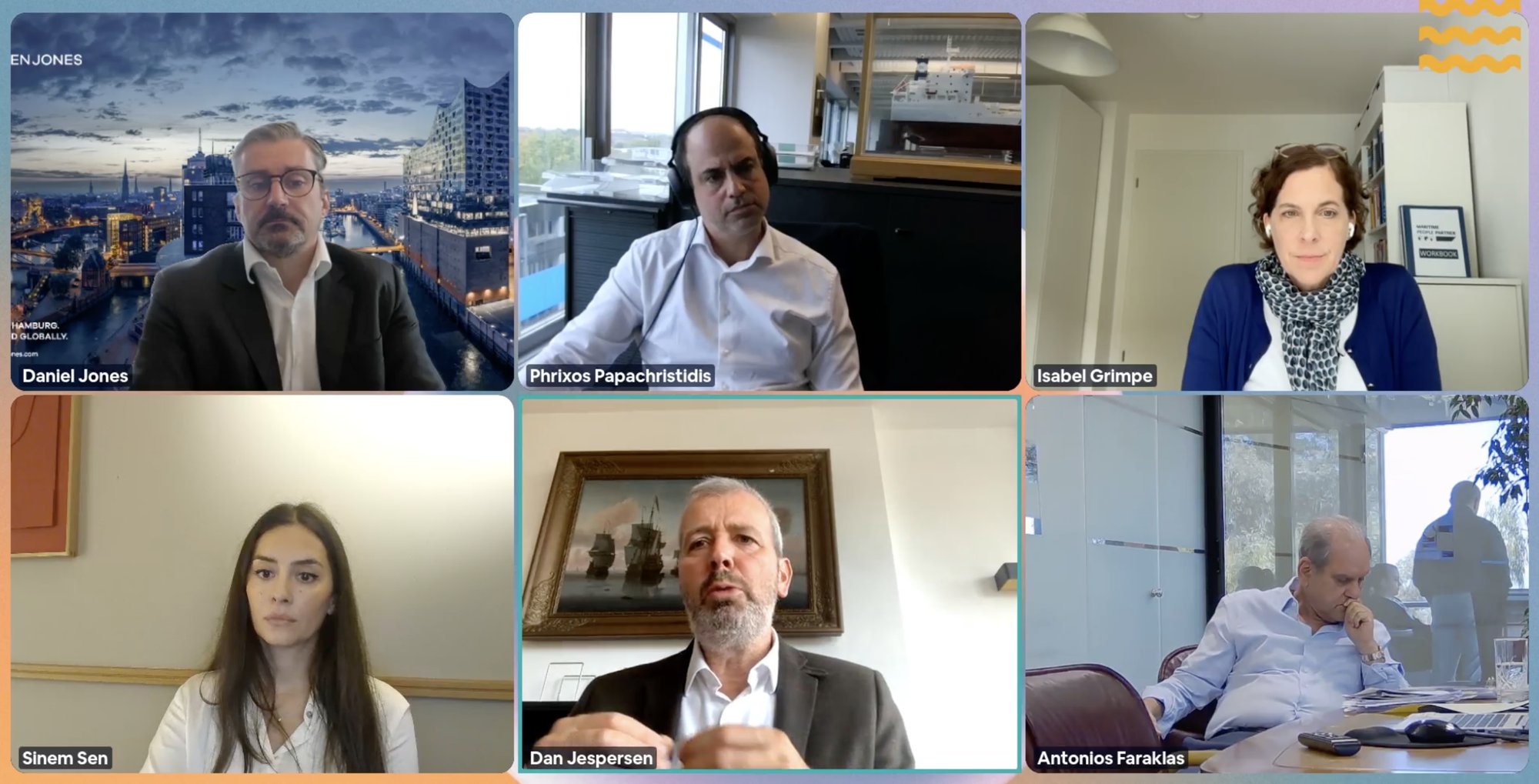 The six panellists of the Mare Forum webinar ‘People are our greatest asset’ — prove it! on BigMarker