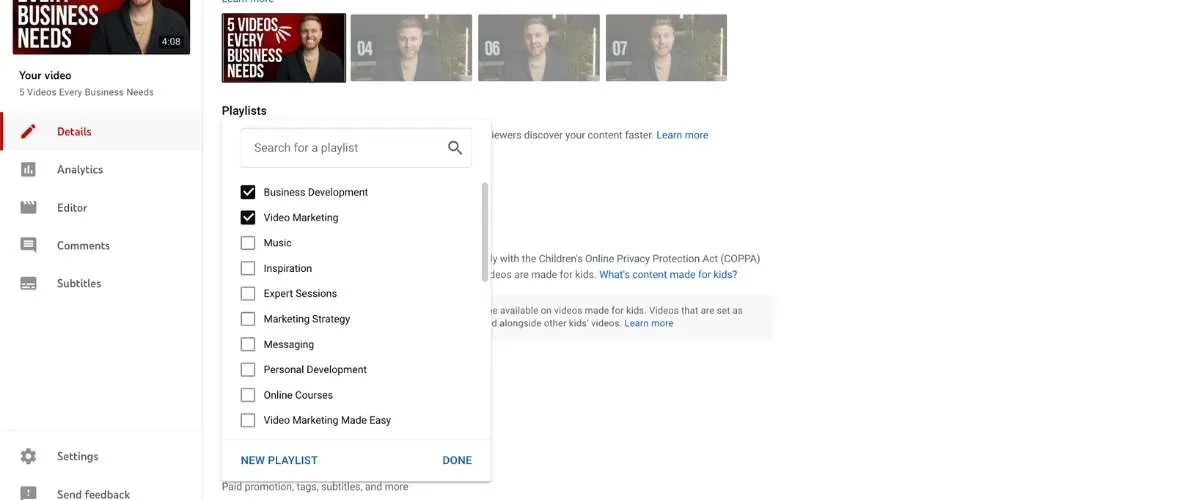 youtube playlists