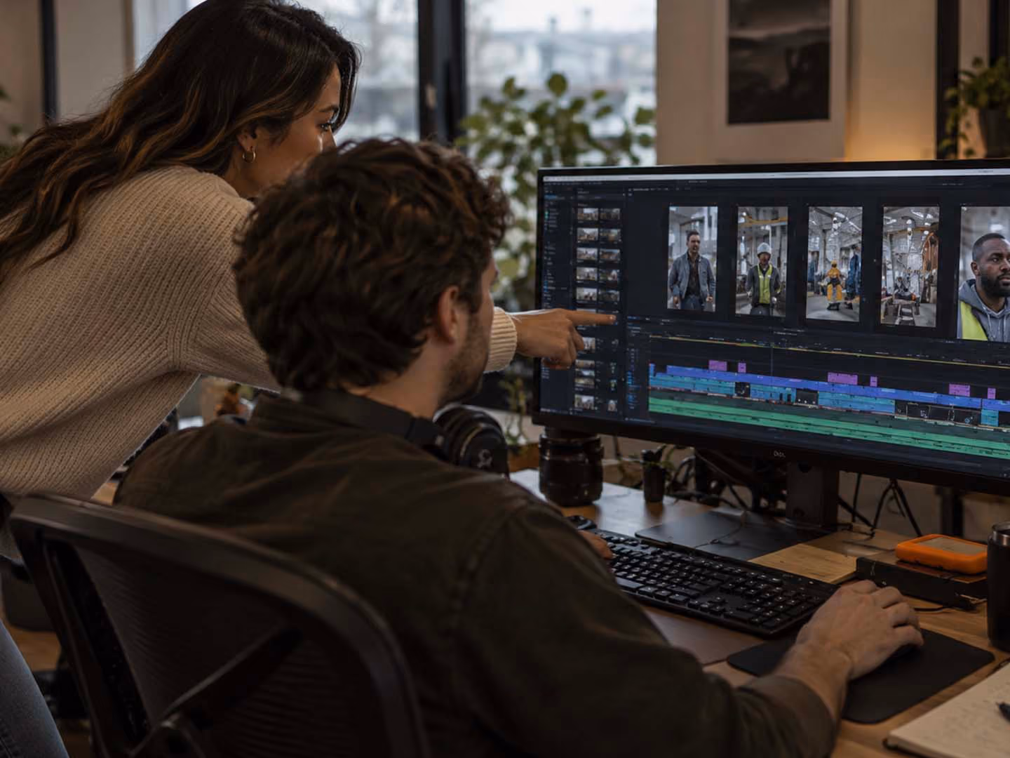 Sample workflow — editing timeline, client details removed