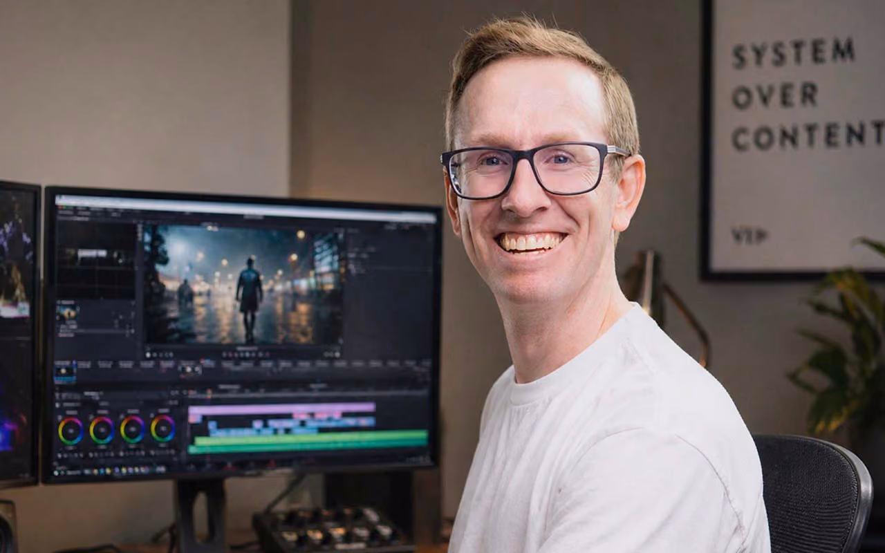 Producer reviewing a recording for repurposing