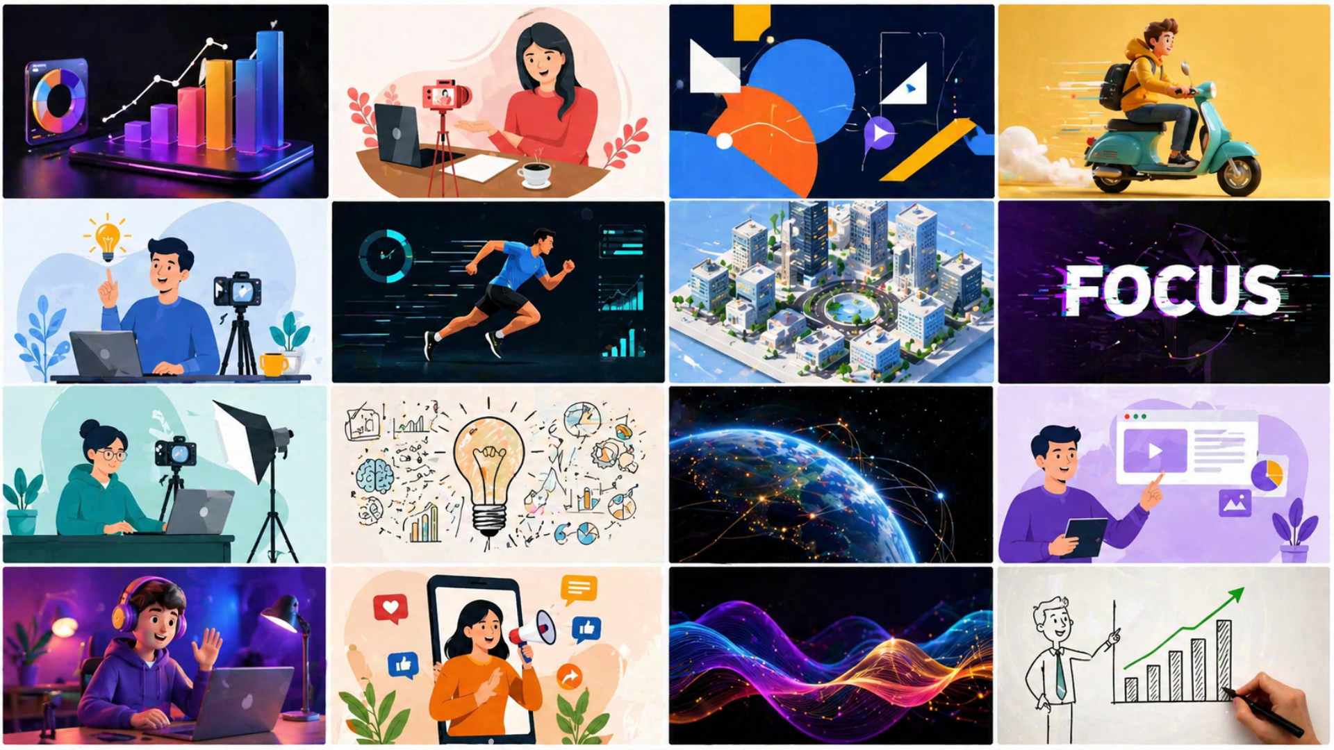 Motion graphics frame