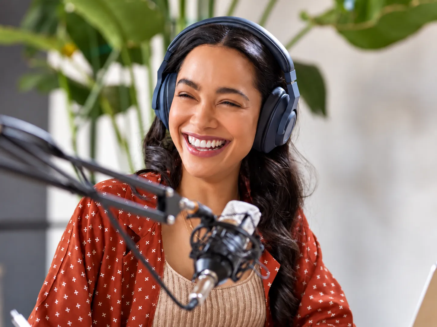 A podcast and discussion setup at VID Studios