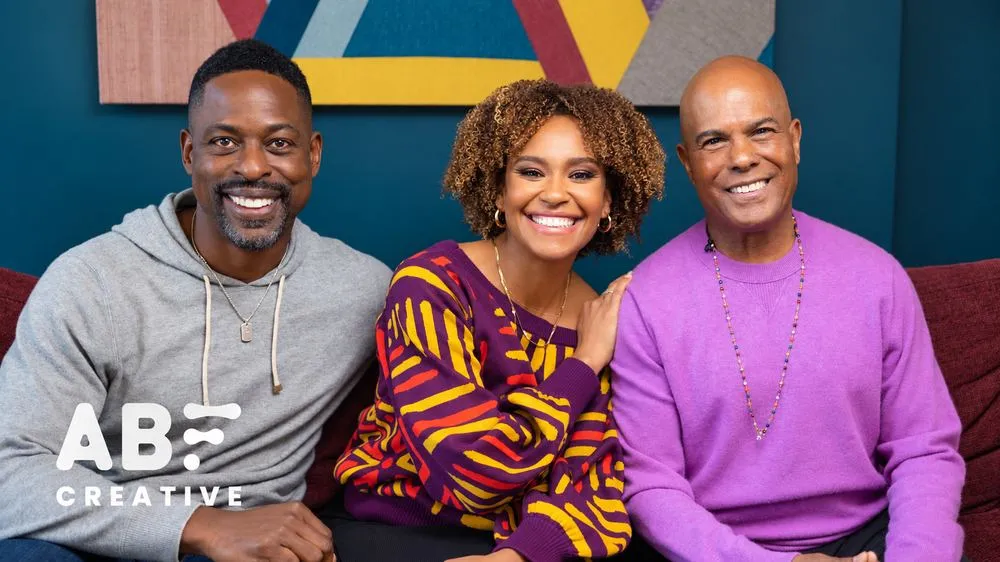 Sterling K. Brown, Ryan Michelle Bathé, and their co-host for We Don't Always Agree, produced by ABF Creative