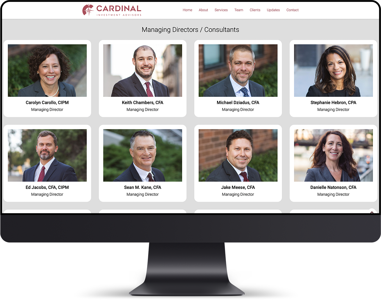 Cardinal Website - Team Page