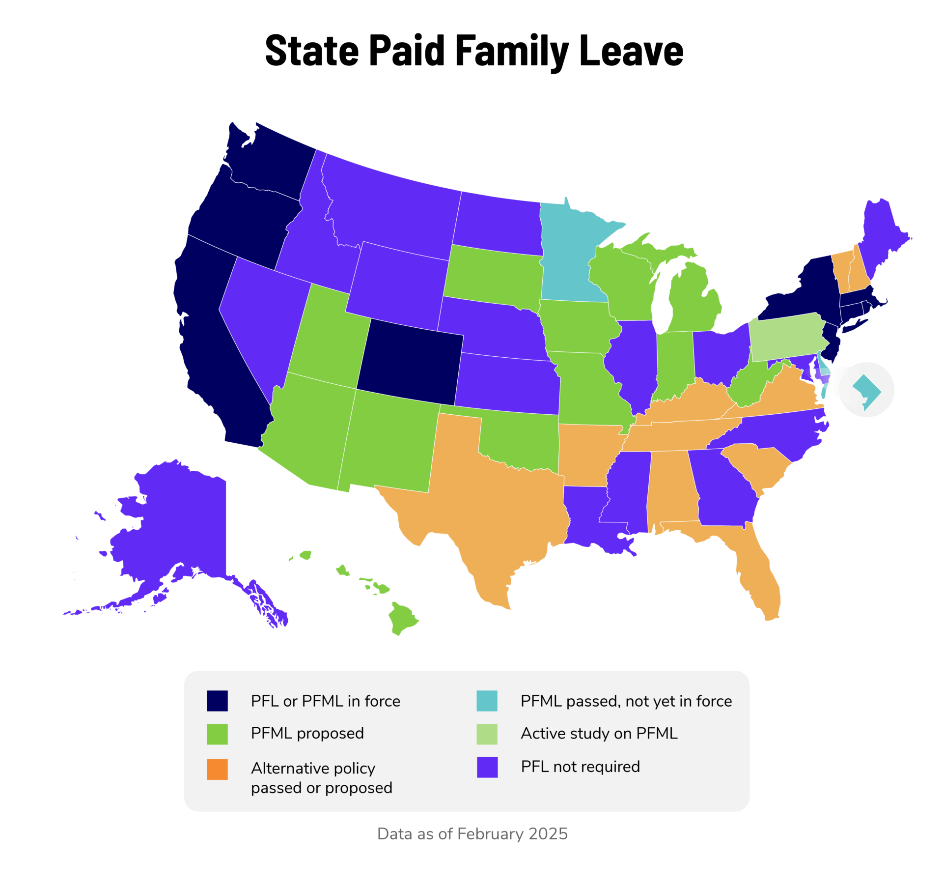State Paid Family Leave Map