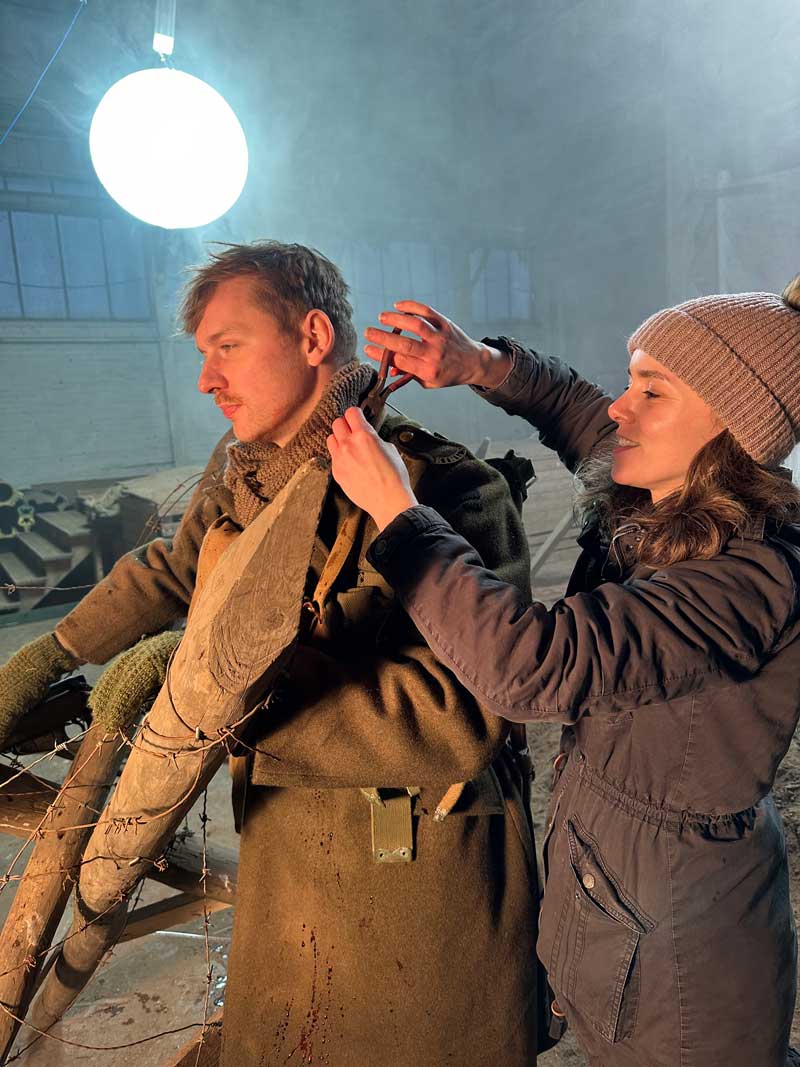 Where Poppies Grow team on set