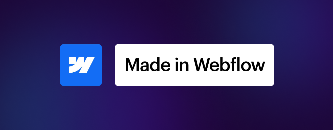 Made in Webflow visual