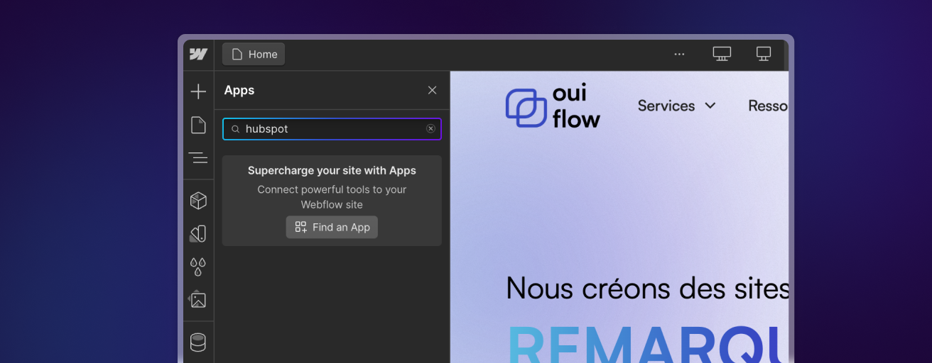 Barre de recherche dans Webflow
