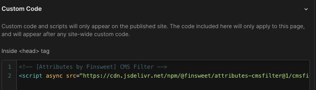 Code example with the async attribute
