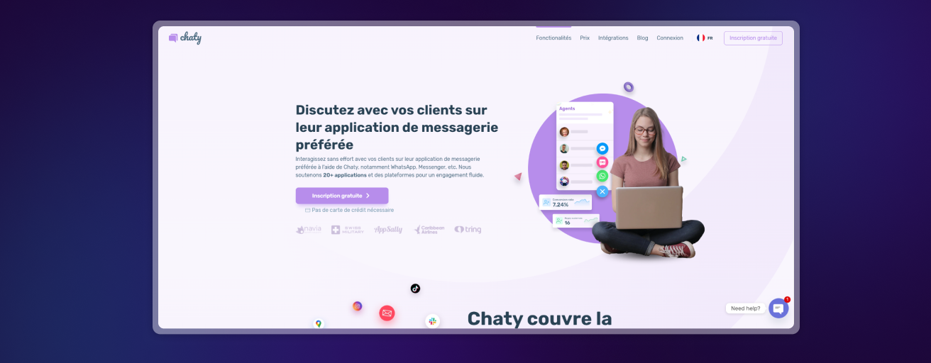 Page d'accueil de Chaty