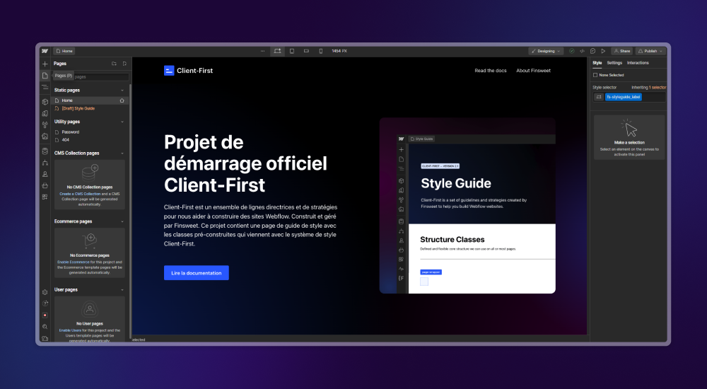 Client First clone page
