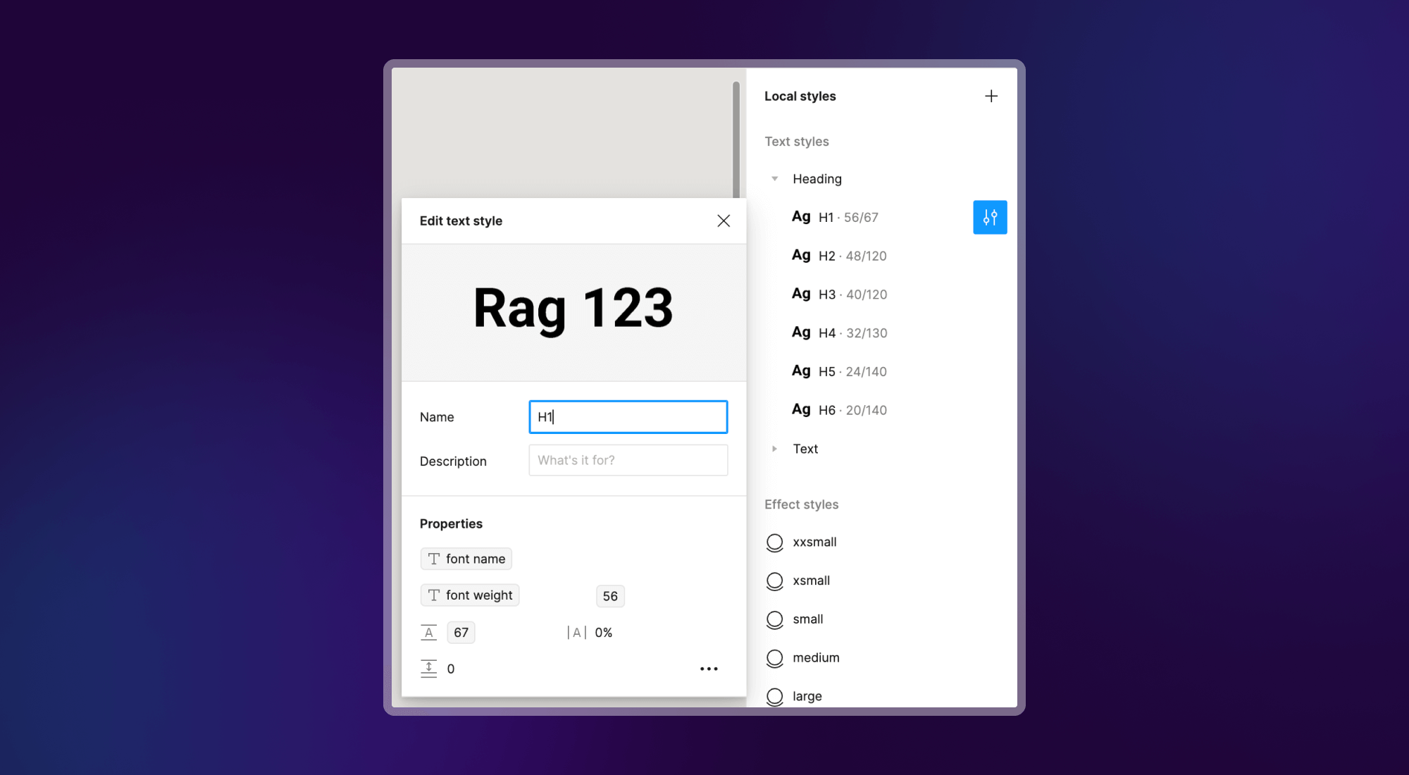 Edit text style with variables Figma