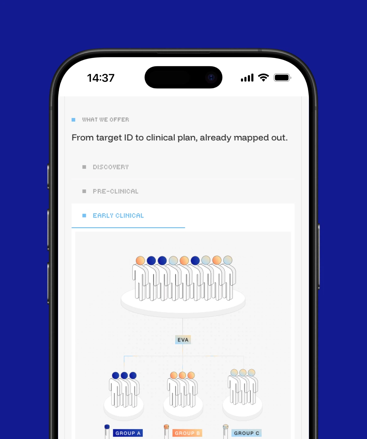 Site Scientalab affiché sur mobile