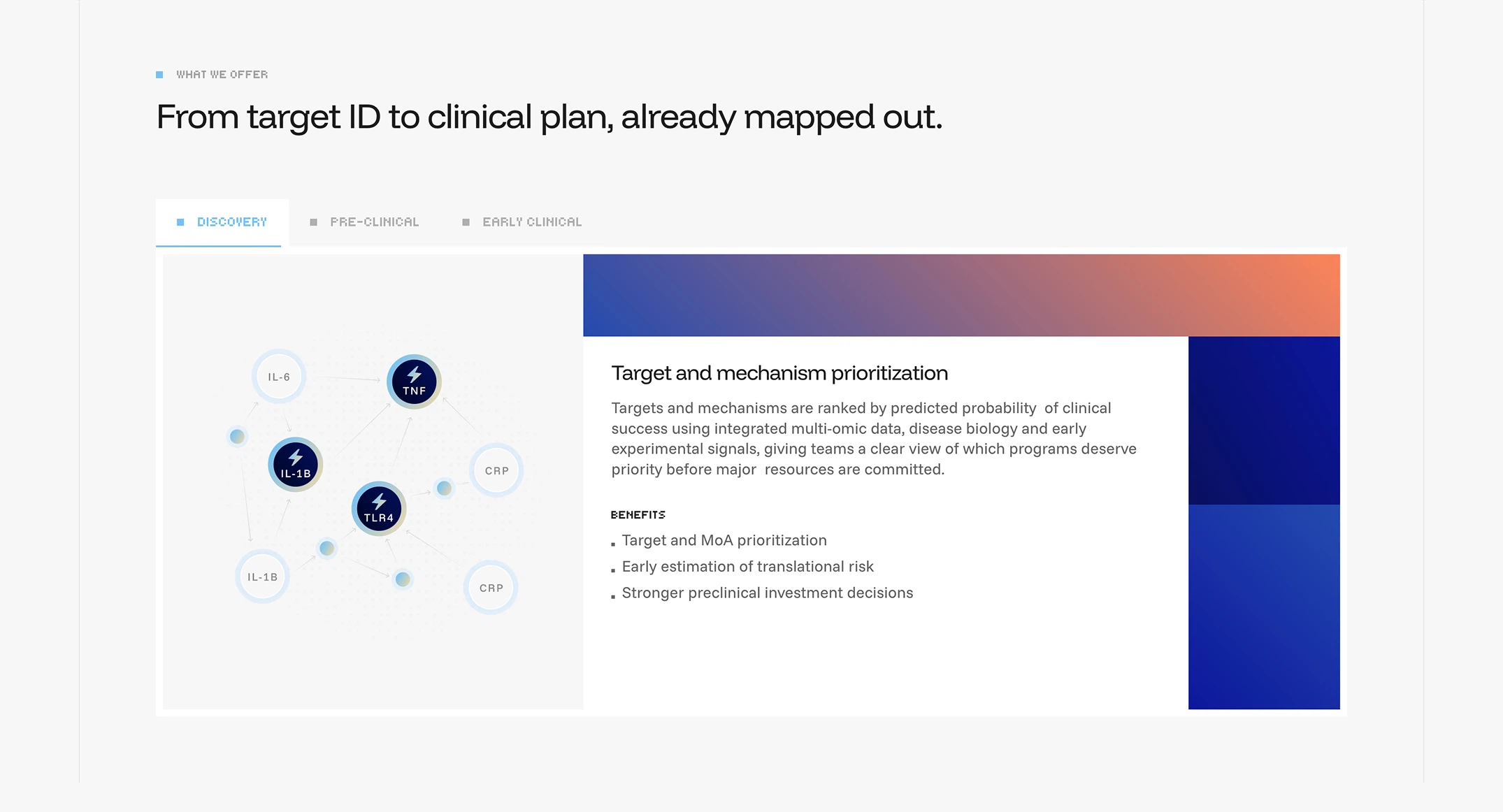 Section du site Scientalab réalisée sur Webflow
