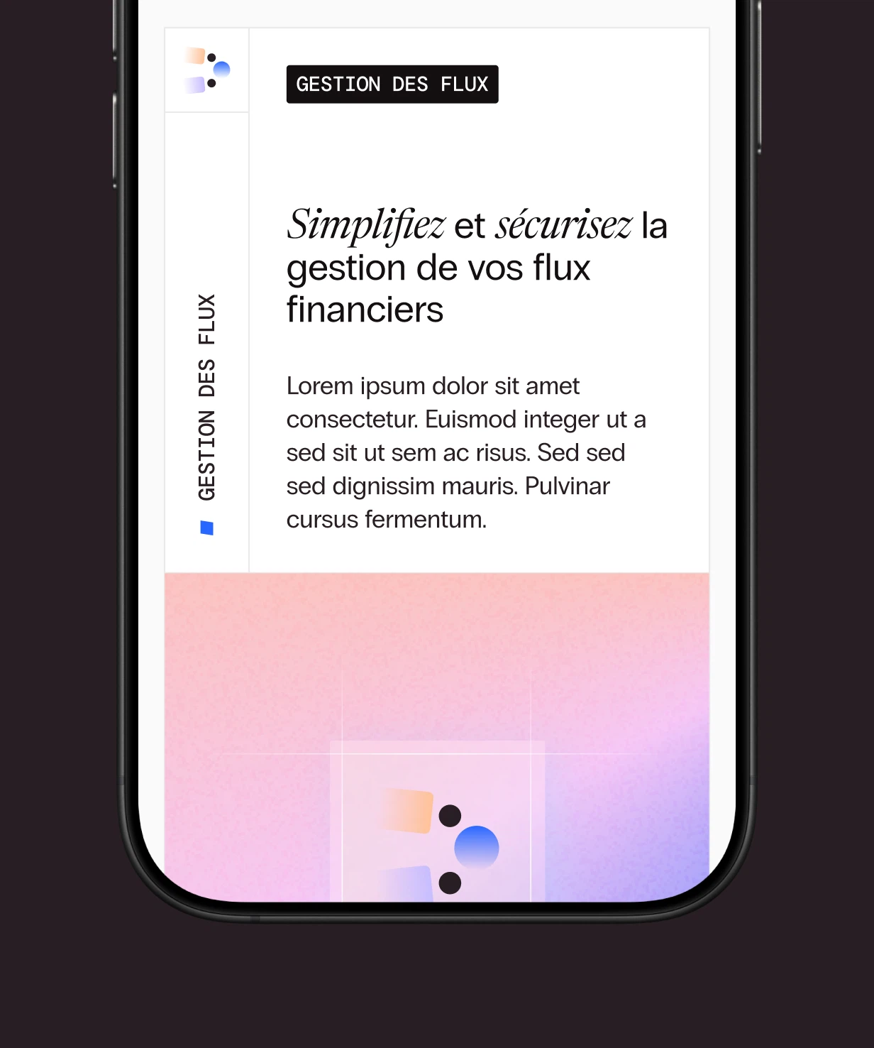 Autre page du site 1P6 sur mobile