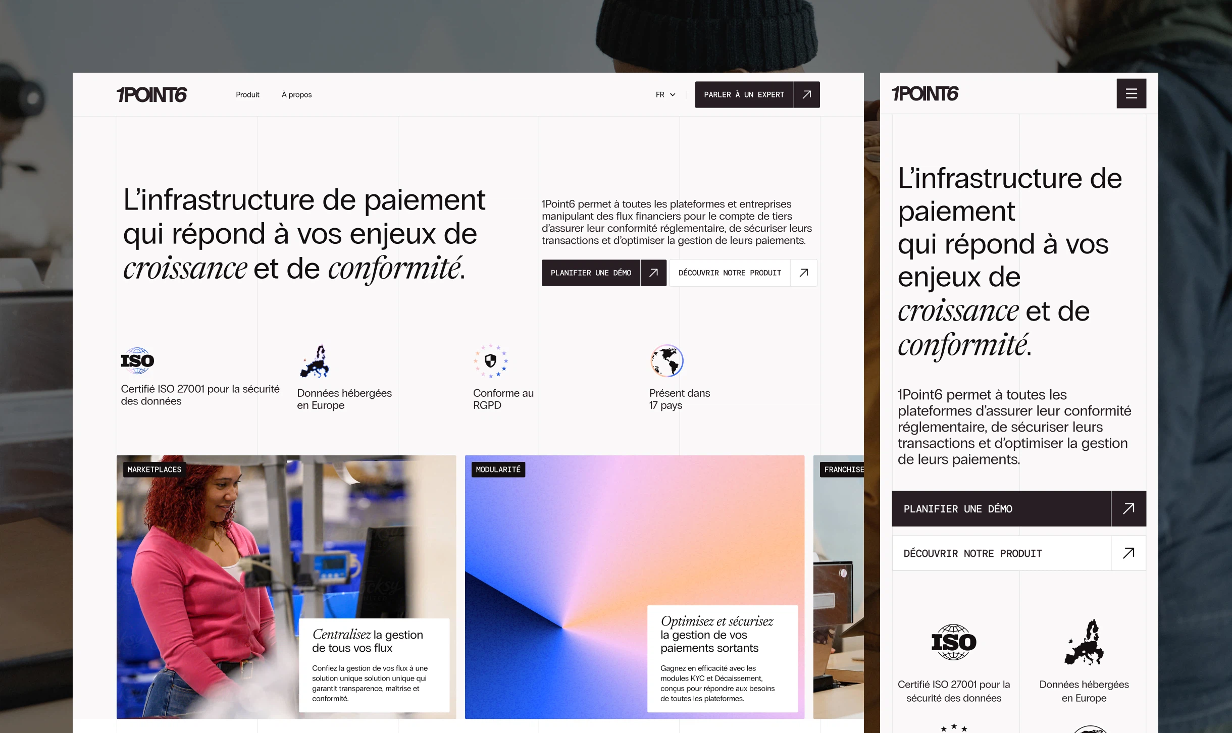 Vue d'ensemble des pages du site 1P6