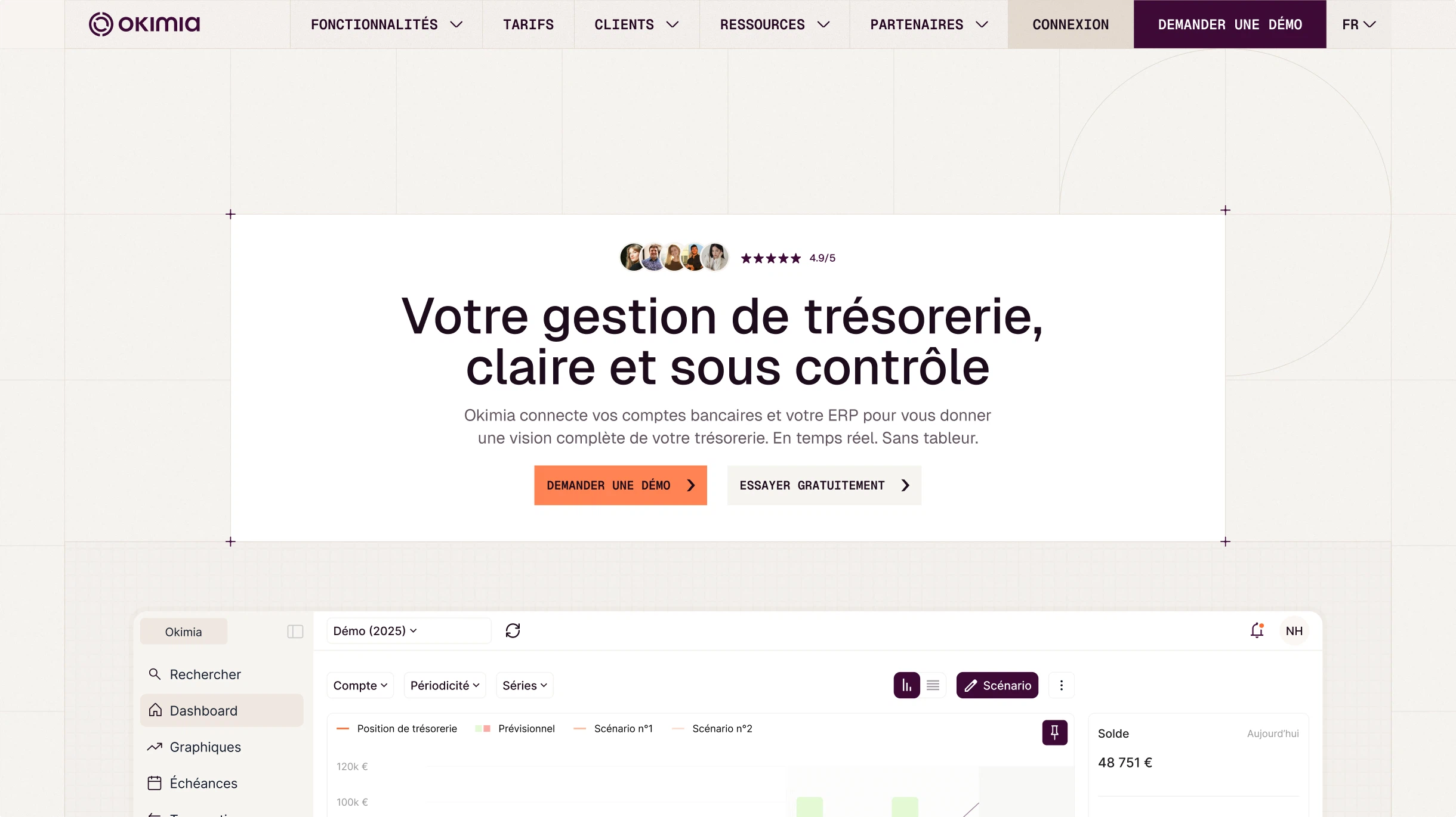 Aperçu du site Okimia réalisé par Ouiflow