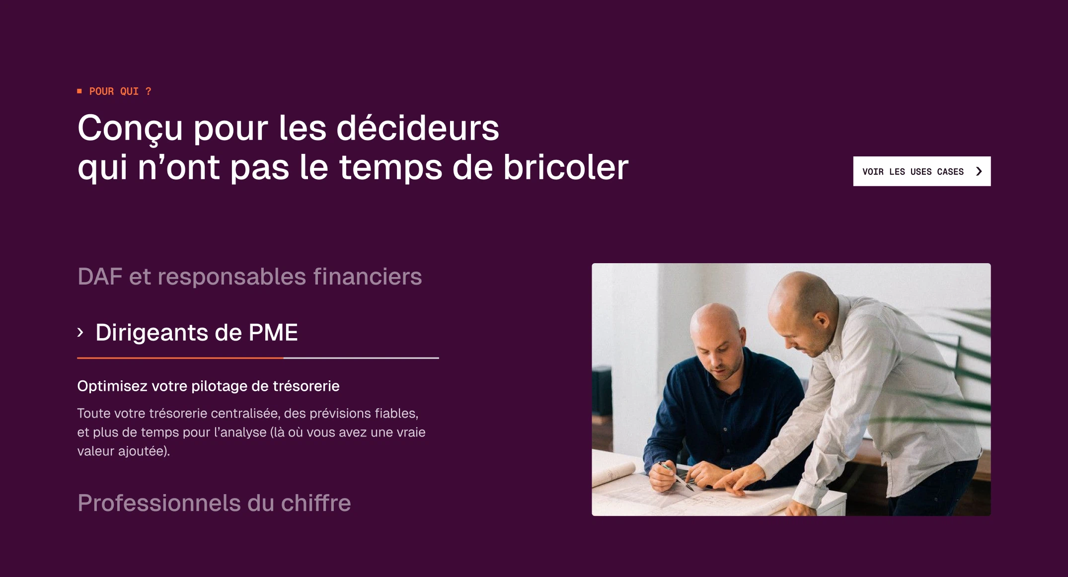 Section du site Okimia réalisée sur Webflow