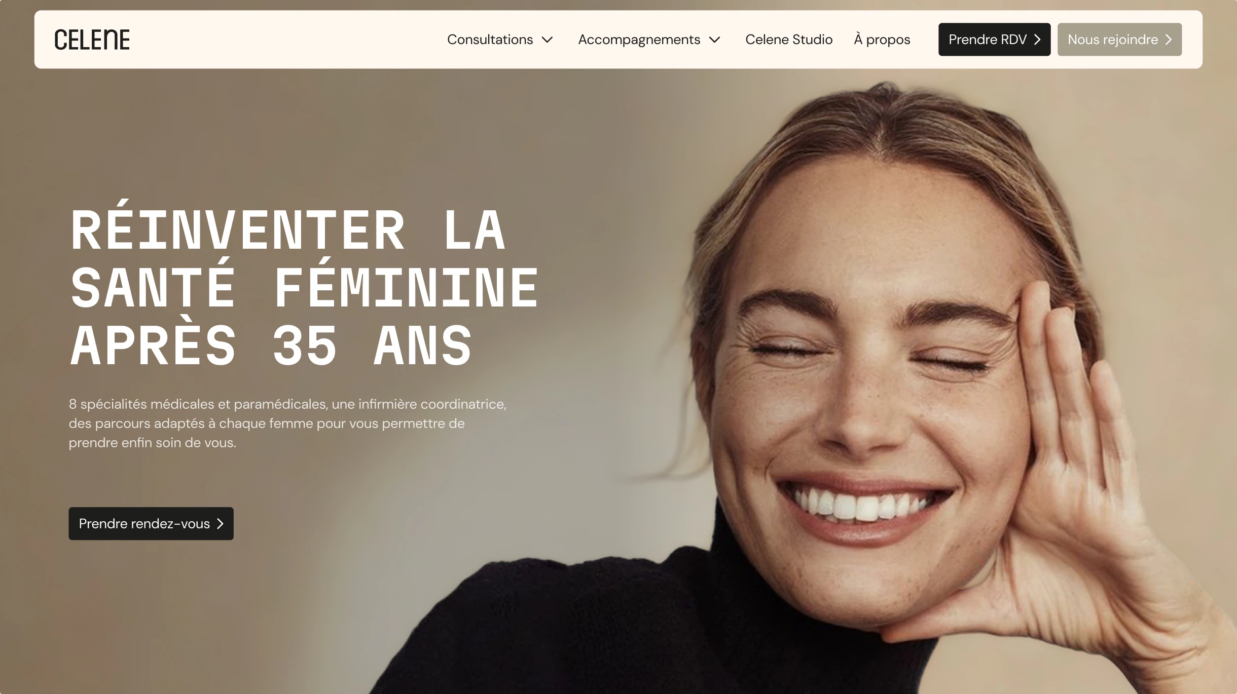 Aperçu du site Celene réalisé par Ouiflow