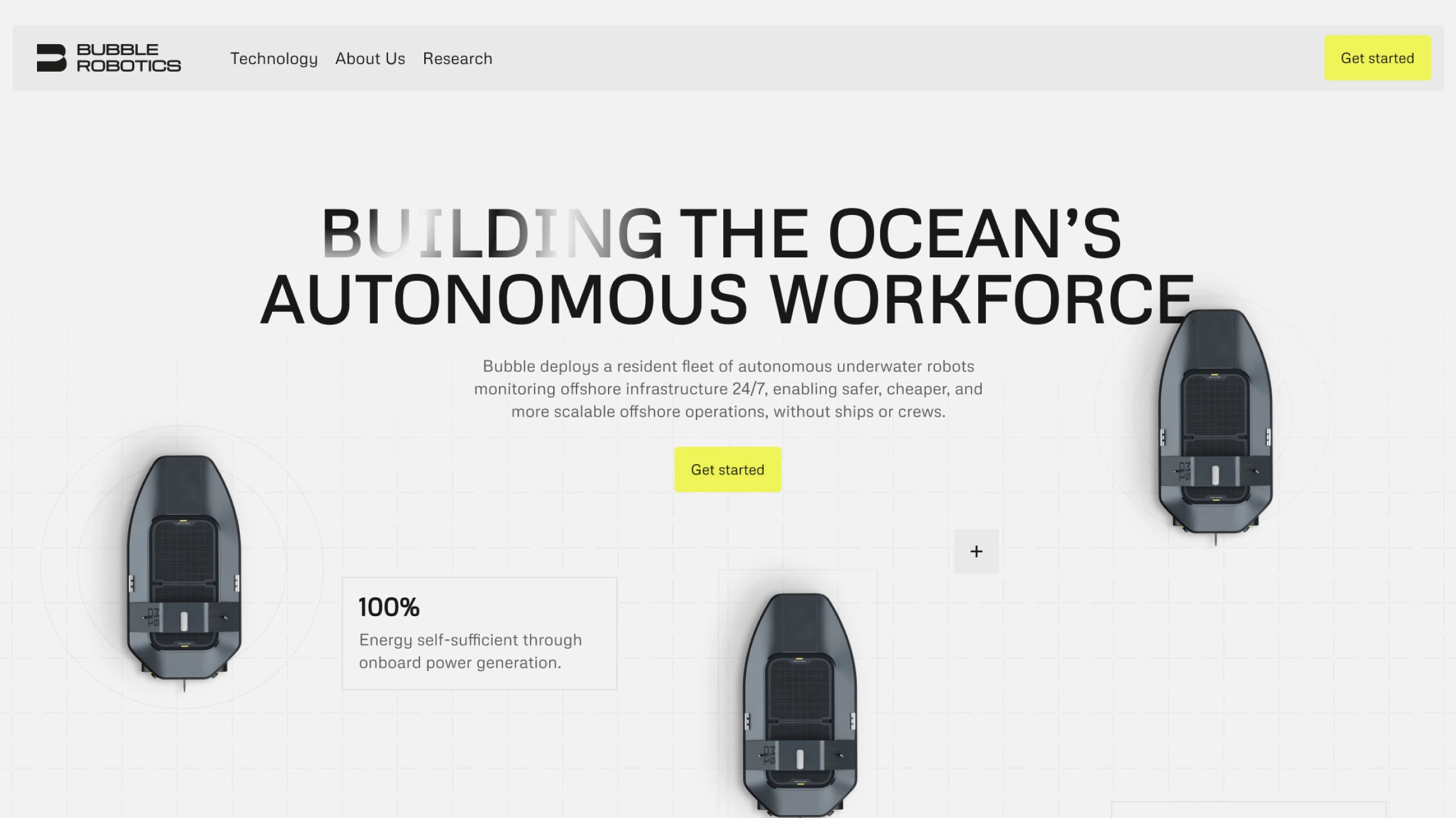Aperçu du site Bubble Robotics réalisé par Ouiflow
