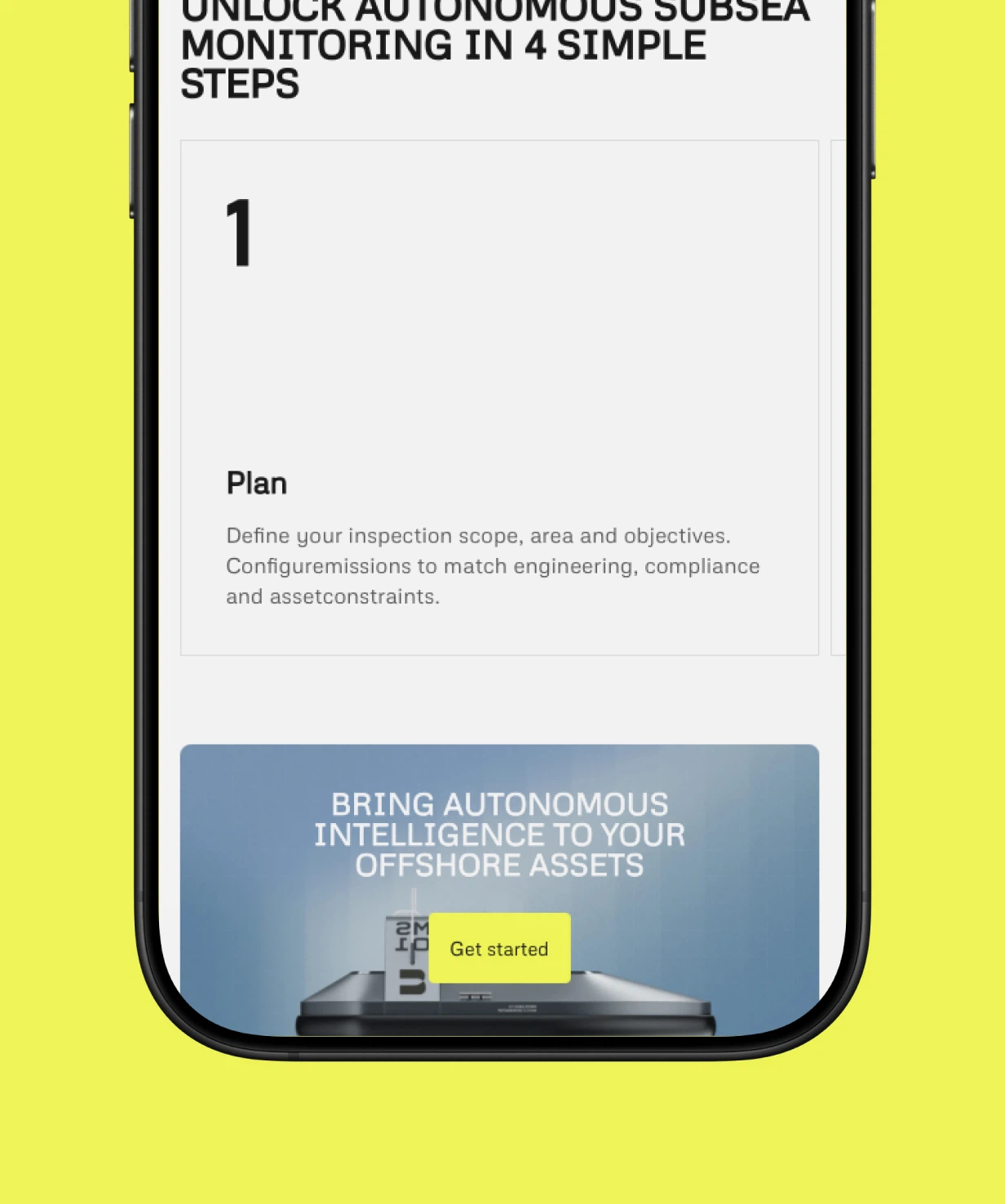 Autre page du site Bubble Robotics sur mobile