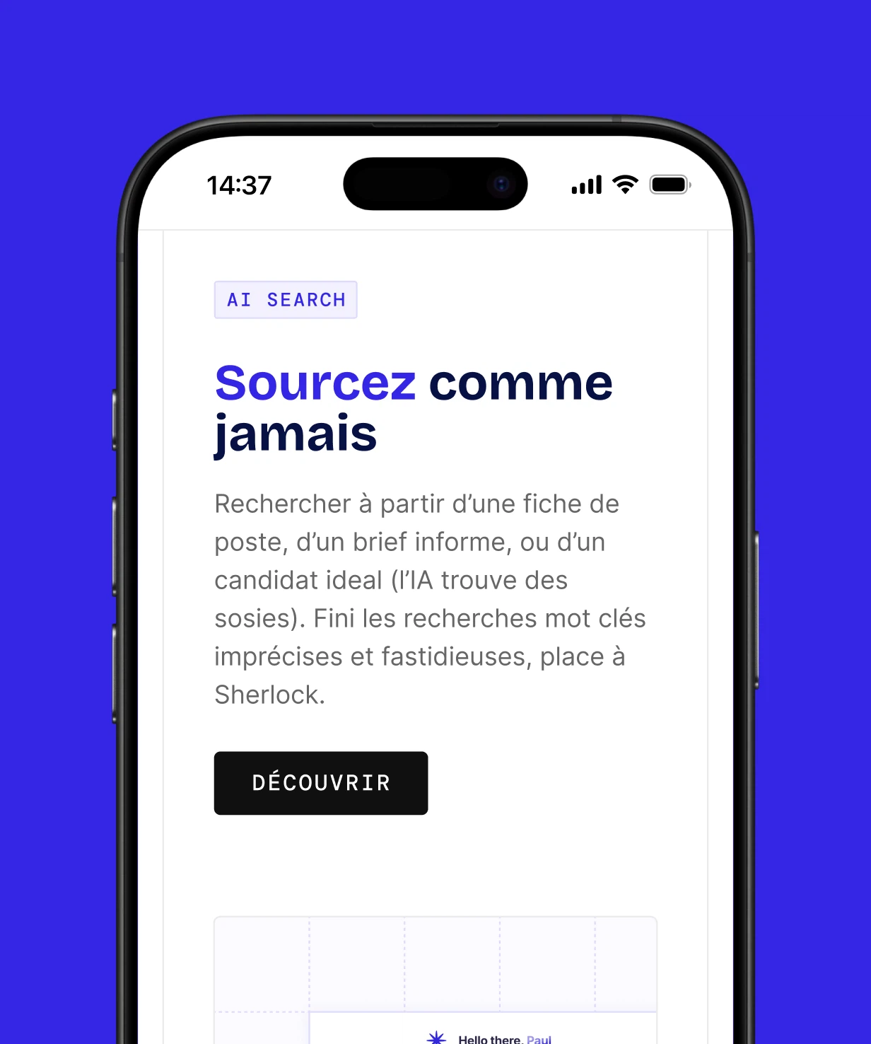 Site Collective affiché sur mobile