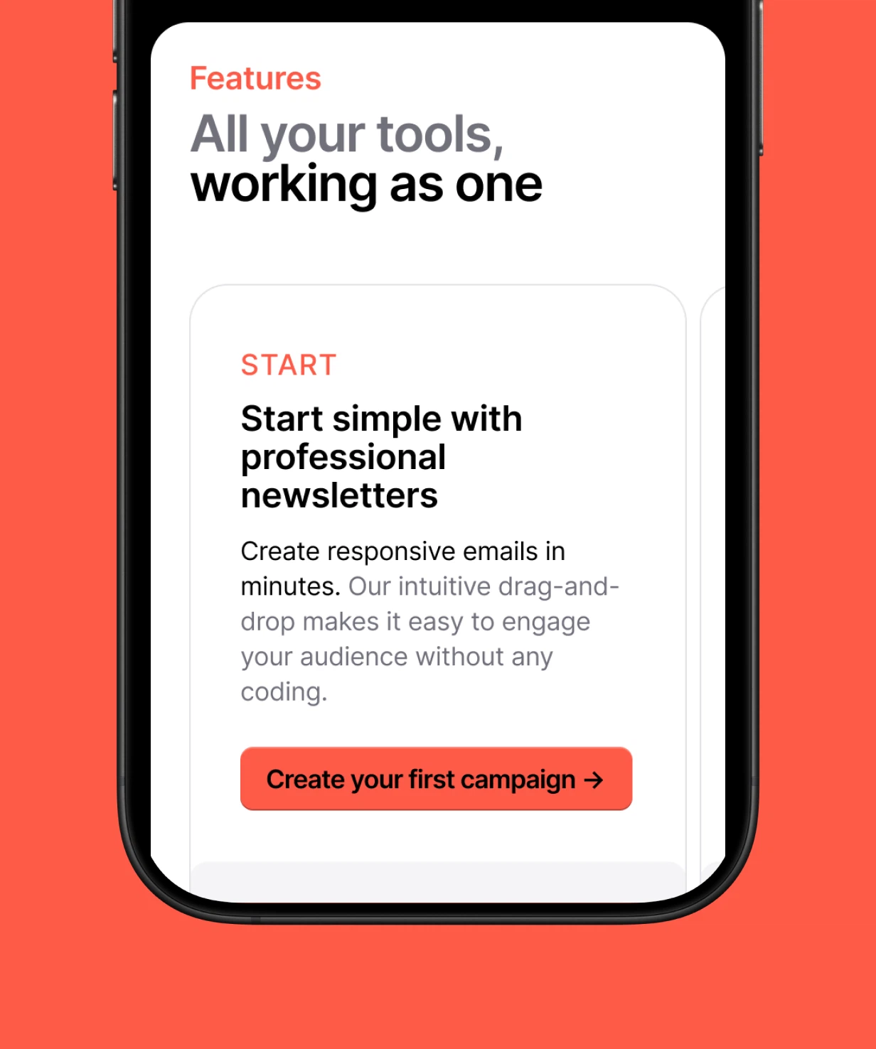 Autre page du site User.com sur mobile
