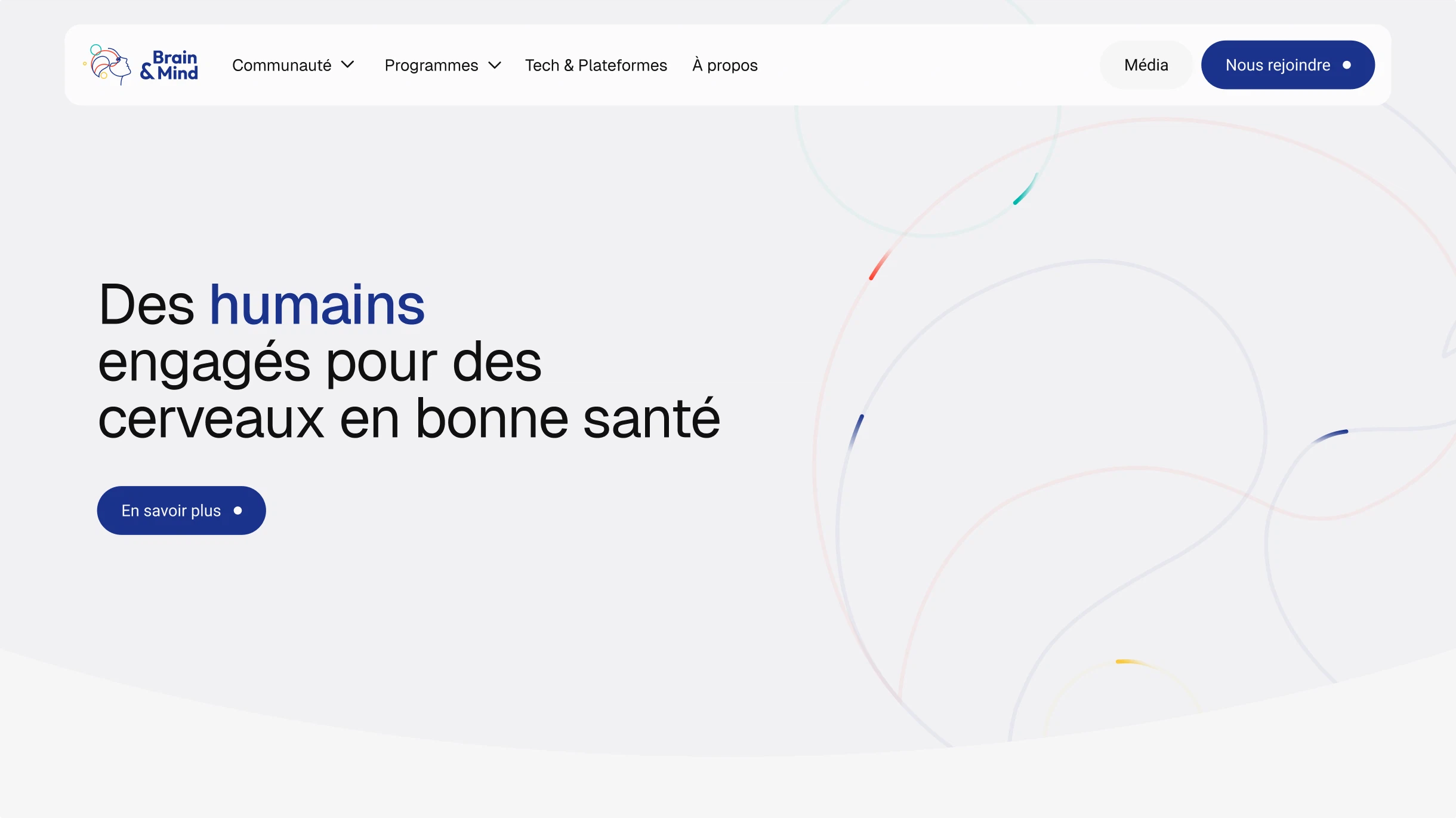Aperçu du site Brain & Mind réalisé par Ouiflow